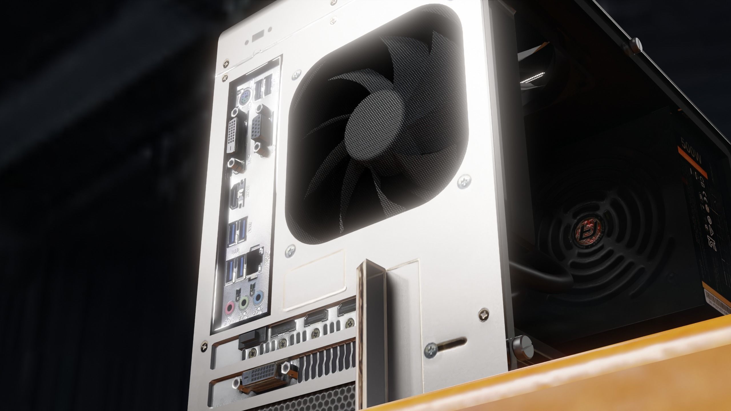 Clarity PC 4K PBR Model with Desk Low-poly 3D model_3