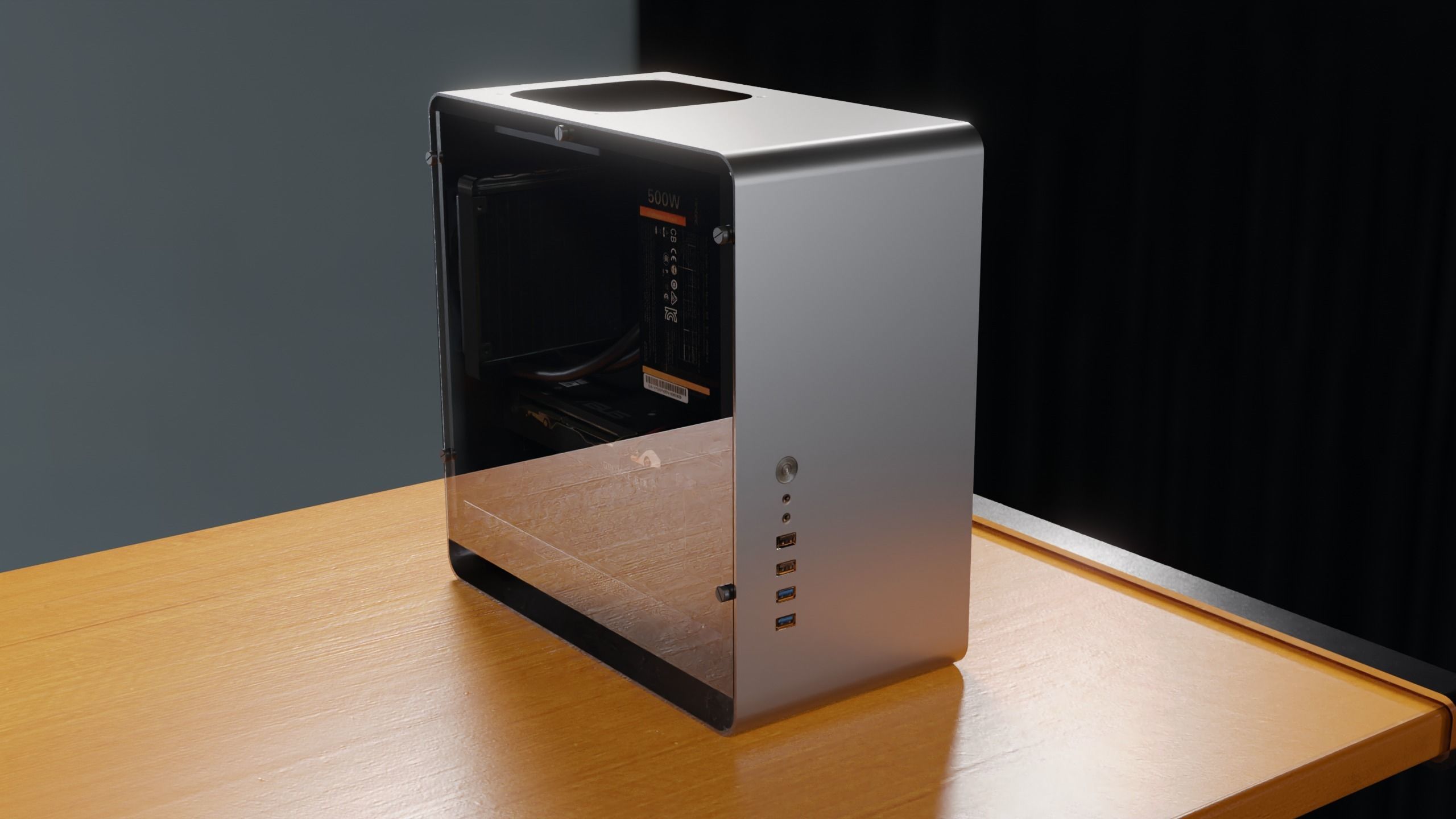 Clarity PC 4K PBR Model with Desk Low-poly 3D model_13