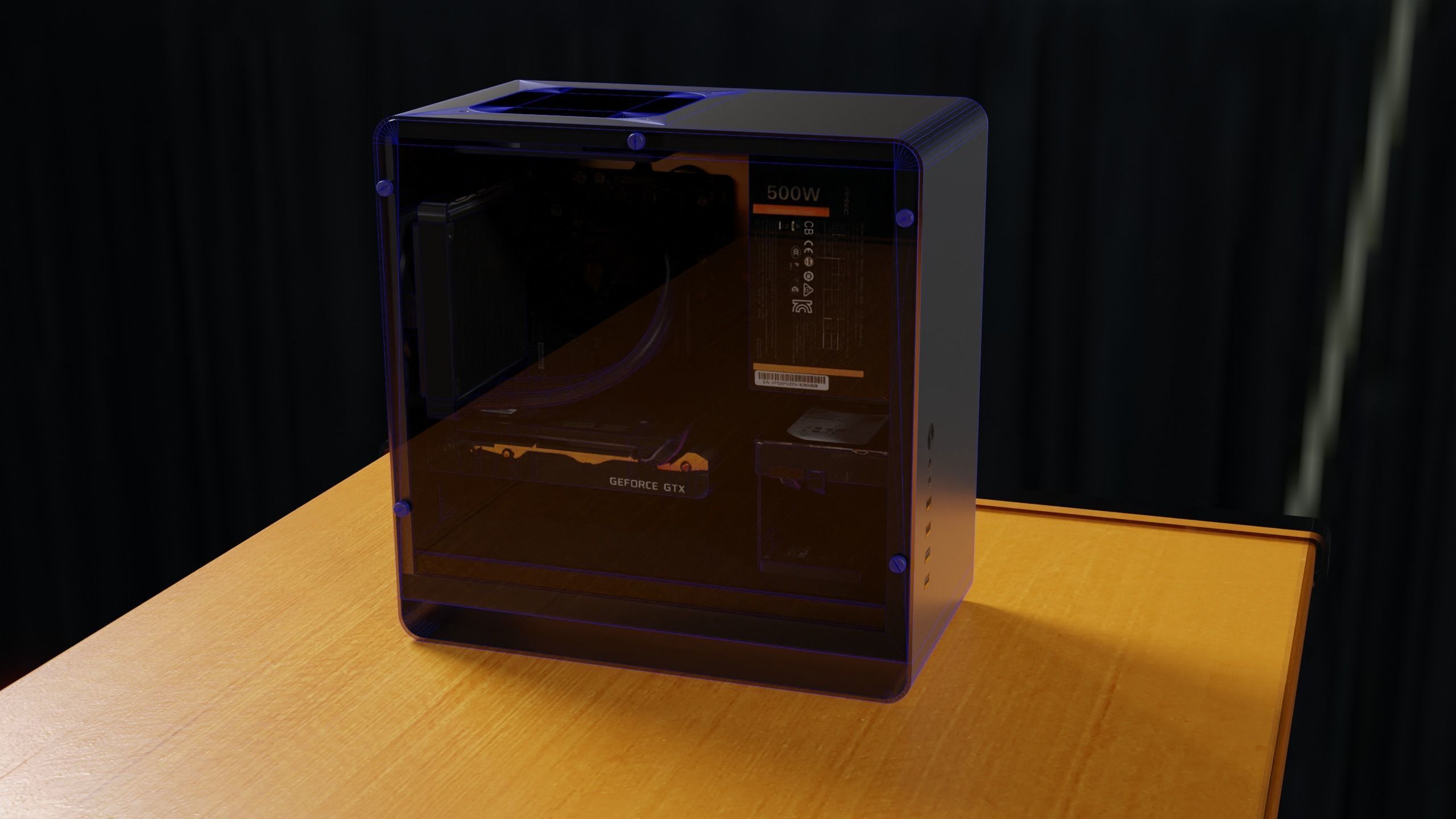 Clarity PC 4K PBR Model with Desk Low-poly 3D model_10