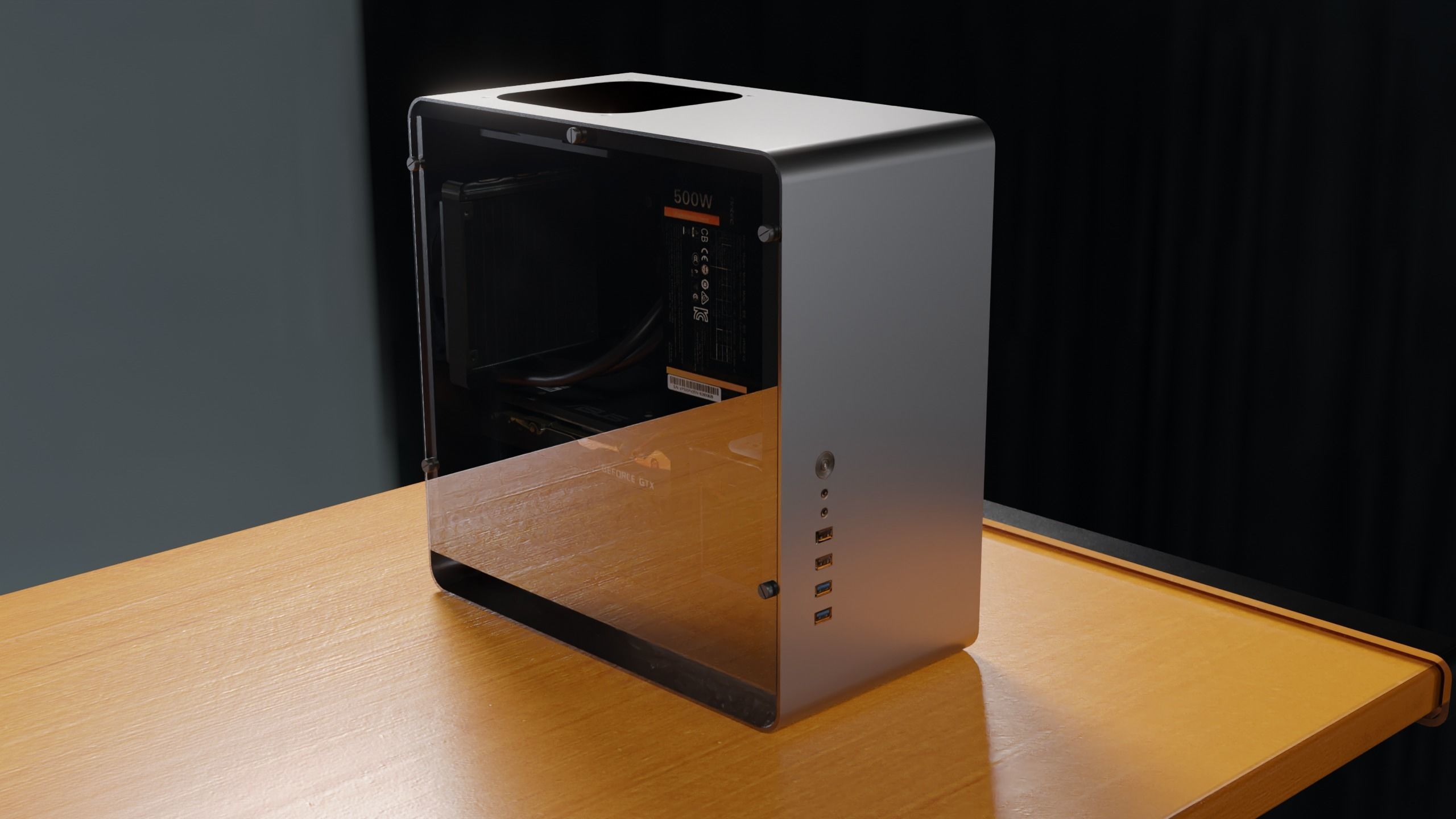 Clarity PC 4K PBR Model with Desk Low-poly 3D model_14