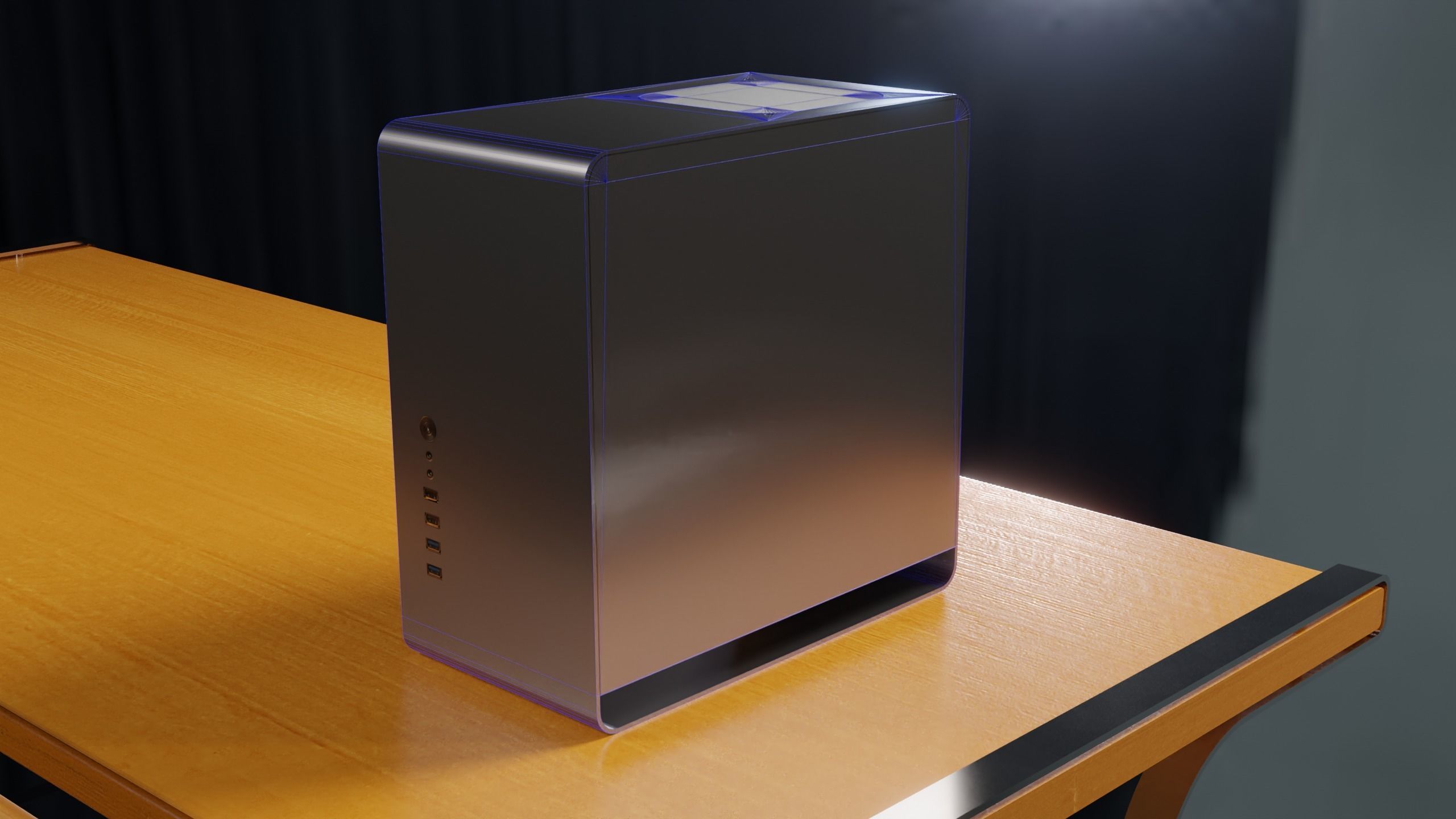 Clarity PC 4K PBR Model with Desk Low-poly 3D model_28