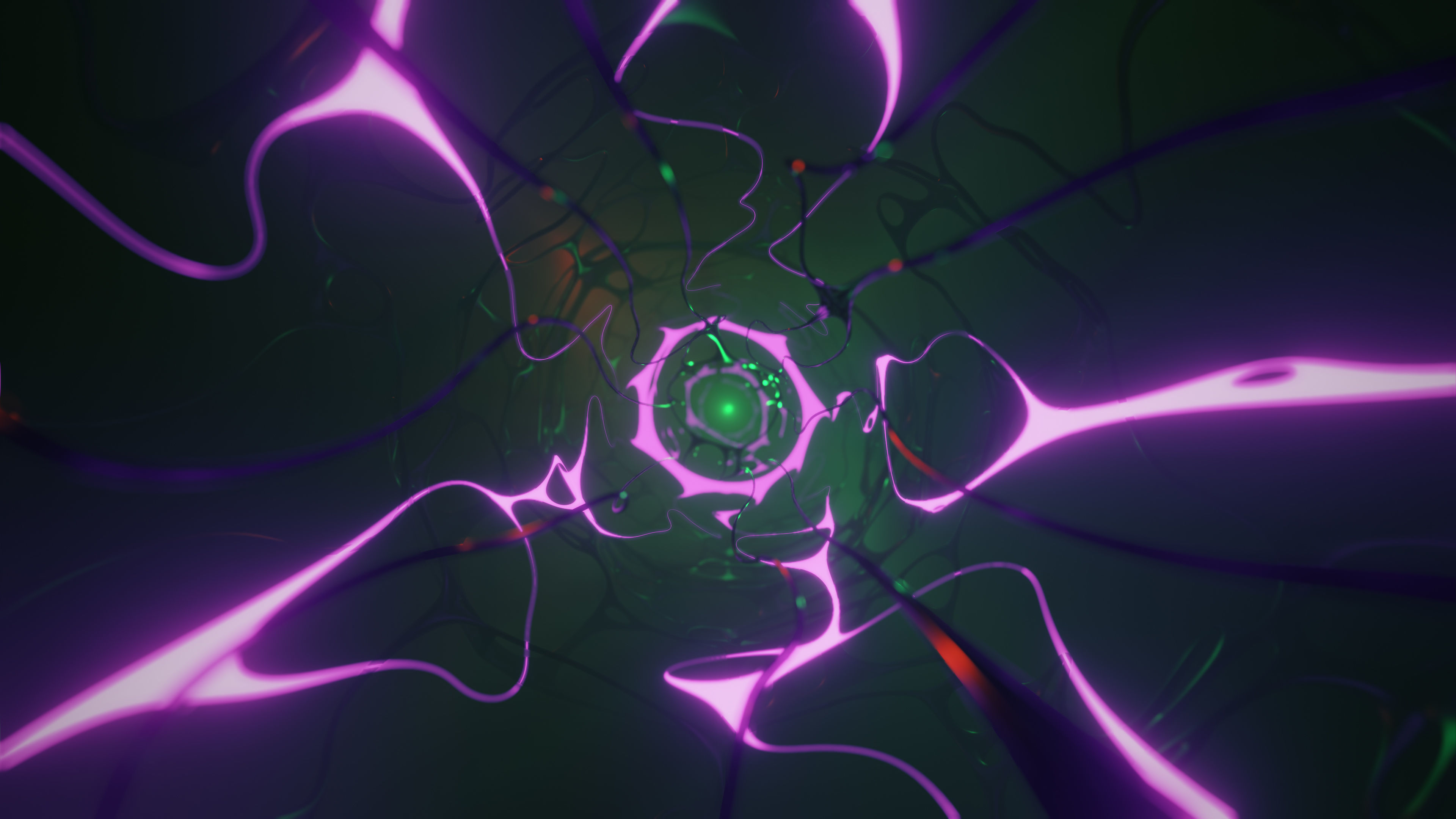 Cyberpunk sci-fi Tunnel VJ loop 3D model_6