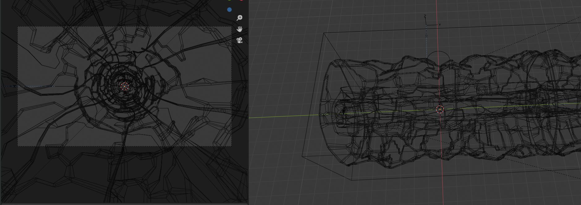 Cyberpunk sci-fi Tunnel VJ loop 3D model_10