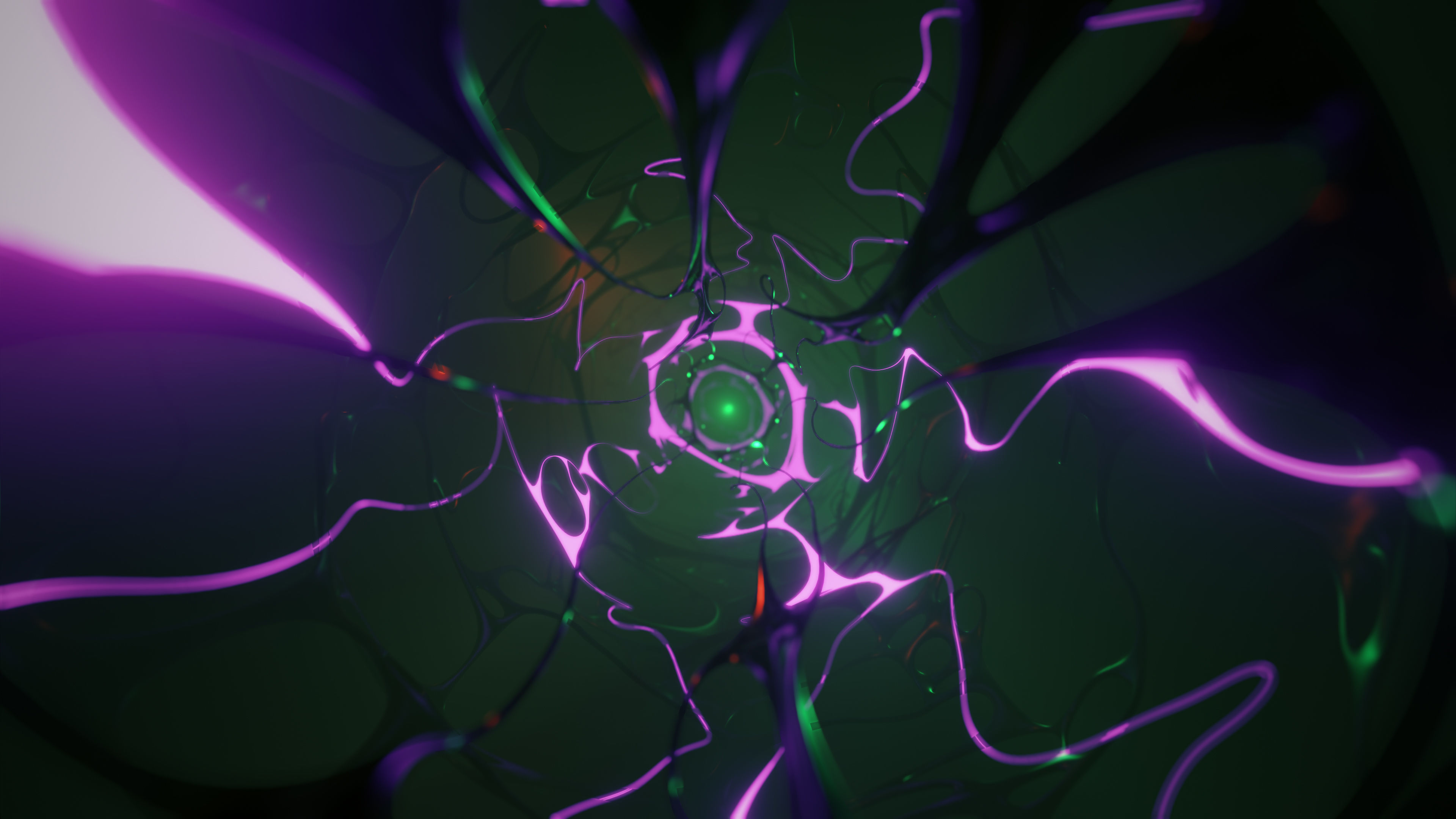 Cyberpunk sci-fi Tunnel VJ loop 3D model_4