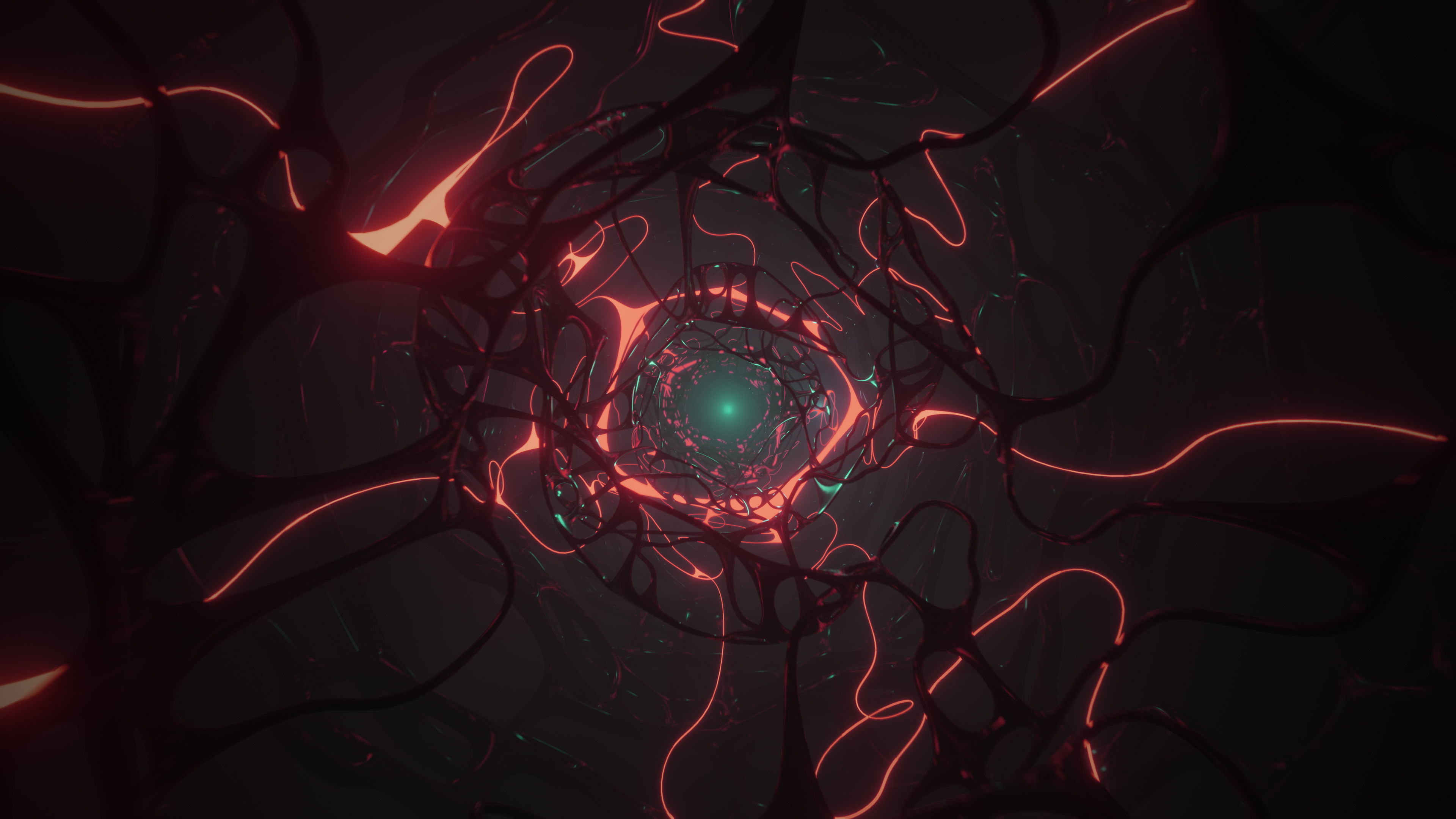 Cyberpunk sci-fi Tunnel VJ loop 3D model_5