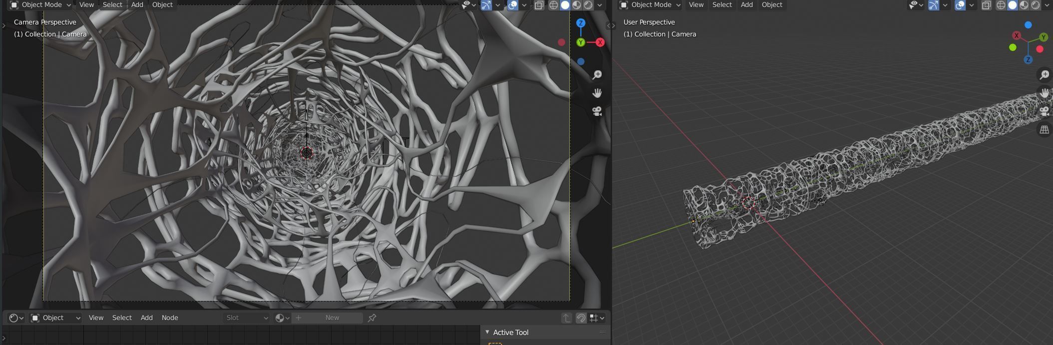 Cyberpunk sci-fi Tunnel VJ loop 3D model_8