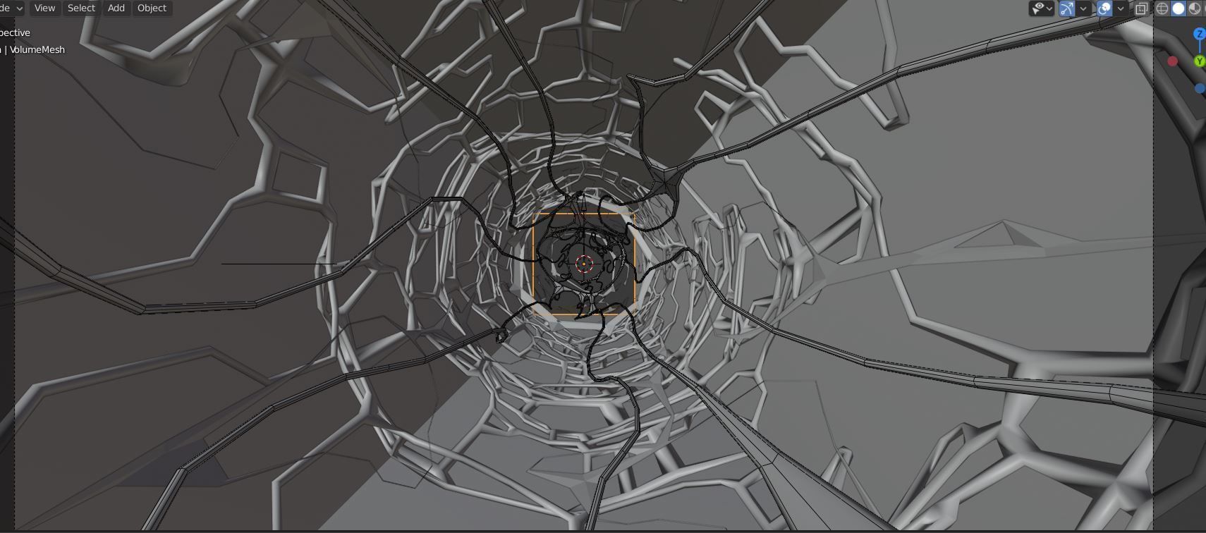 Cyberpunk sci-fi Tunnel VJ loop 3D model_7