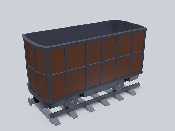 Freight Wagon v4 Low-poly 3D model