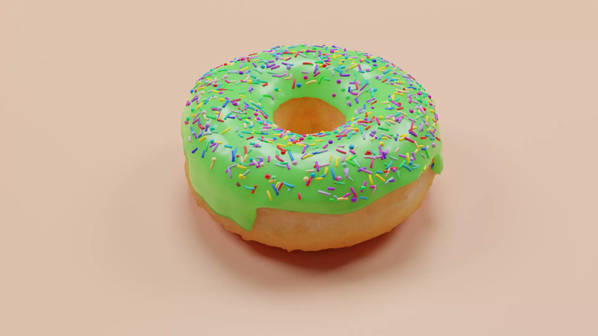 Donut with sprinkles Free 3D model_0