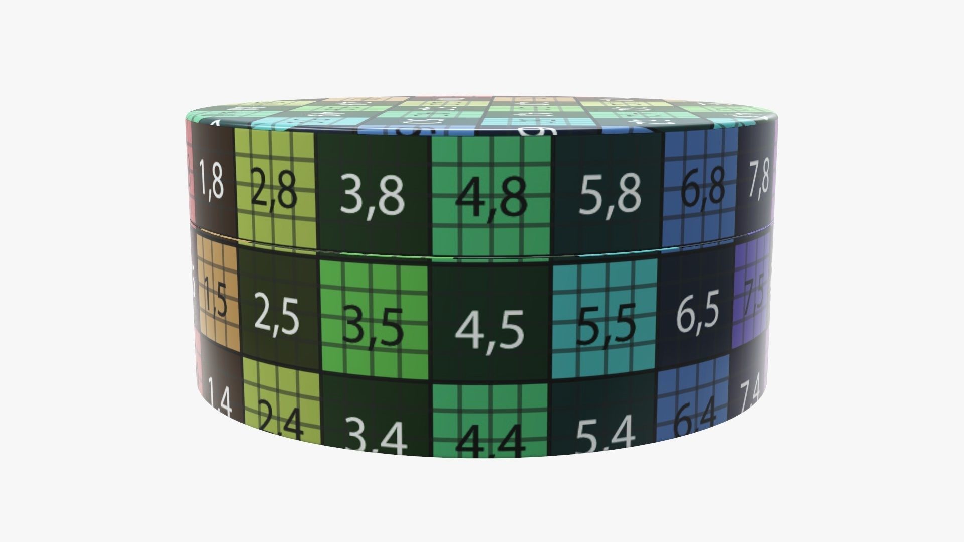 Metal tin can round shaped 3D model_8