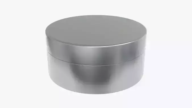 Metal tin can round shaped 3D model