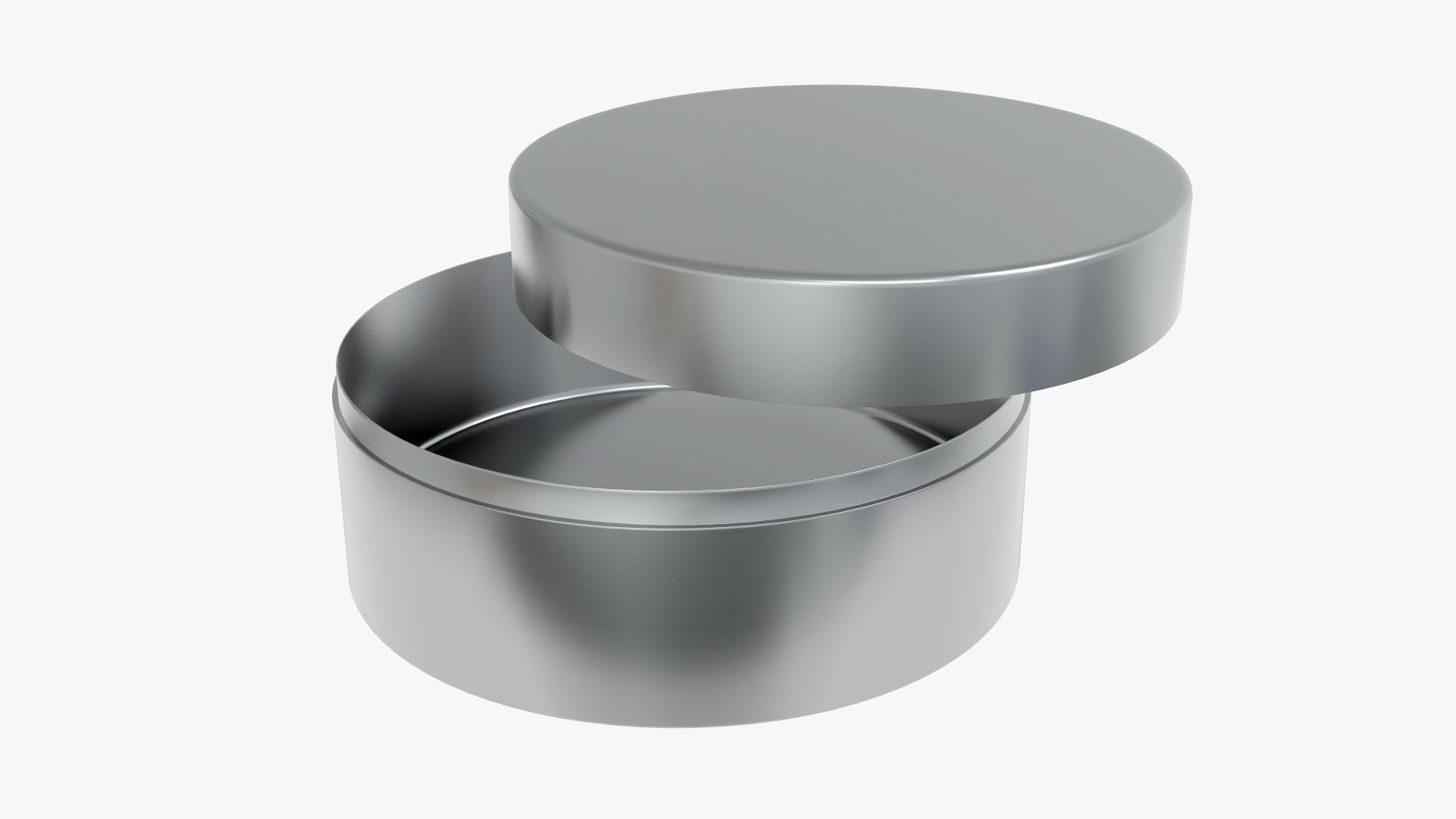 Metal tin can round shaped 3D model_1