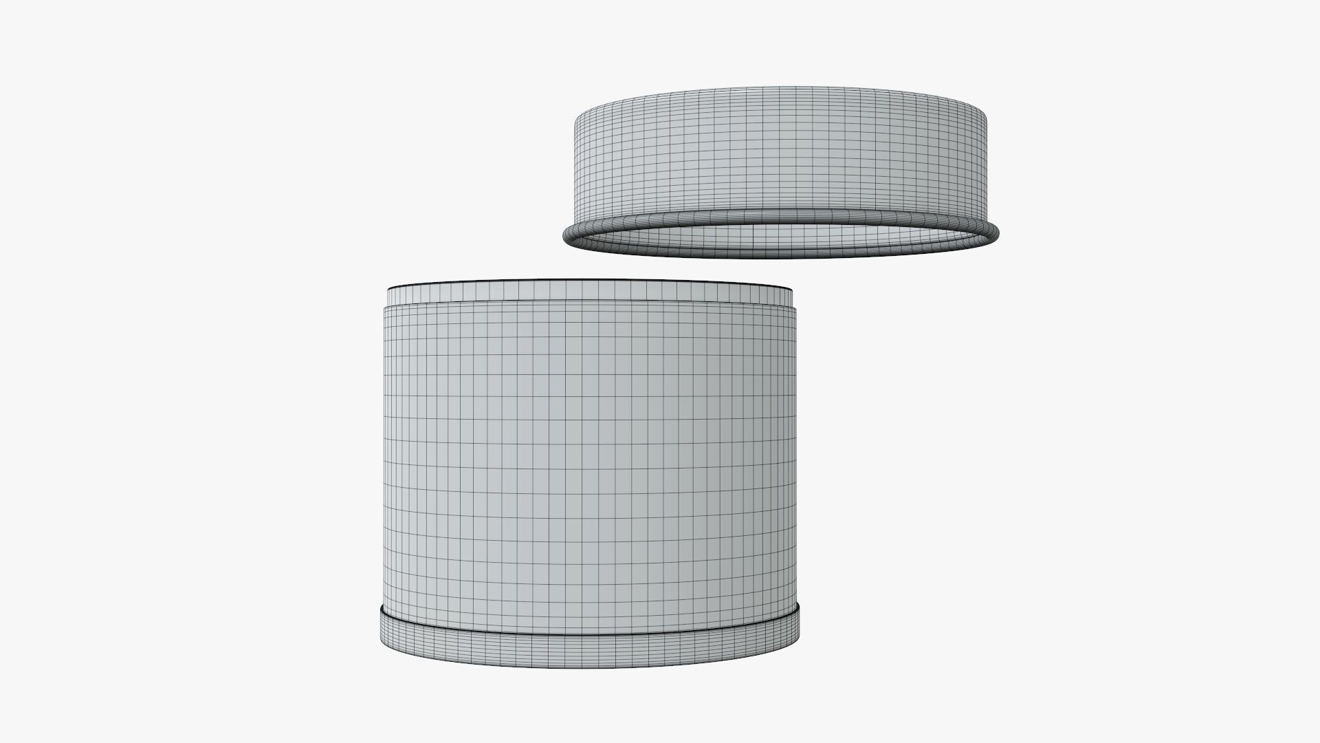 Metal tin can round tube shaped 3D model_6