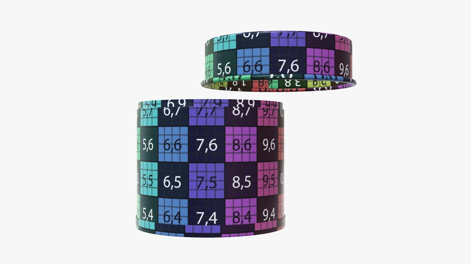 Metal tin can round tube shaped 3D model_9