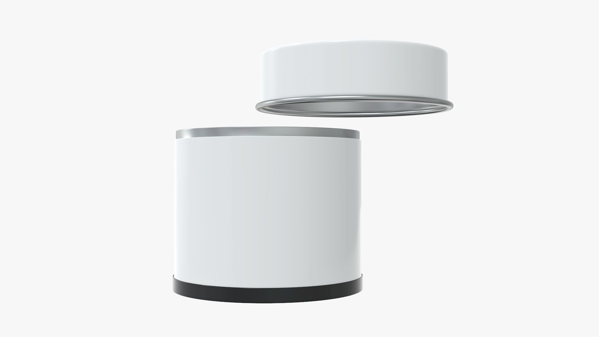 Metal tin can round tube shaped 3D model_3