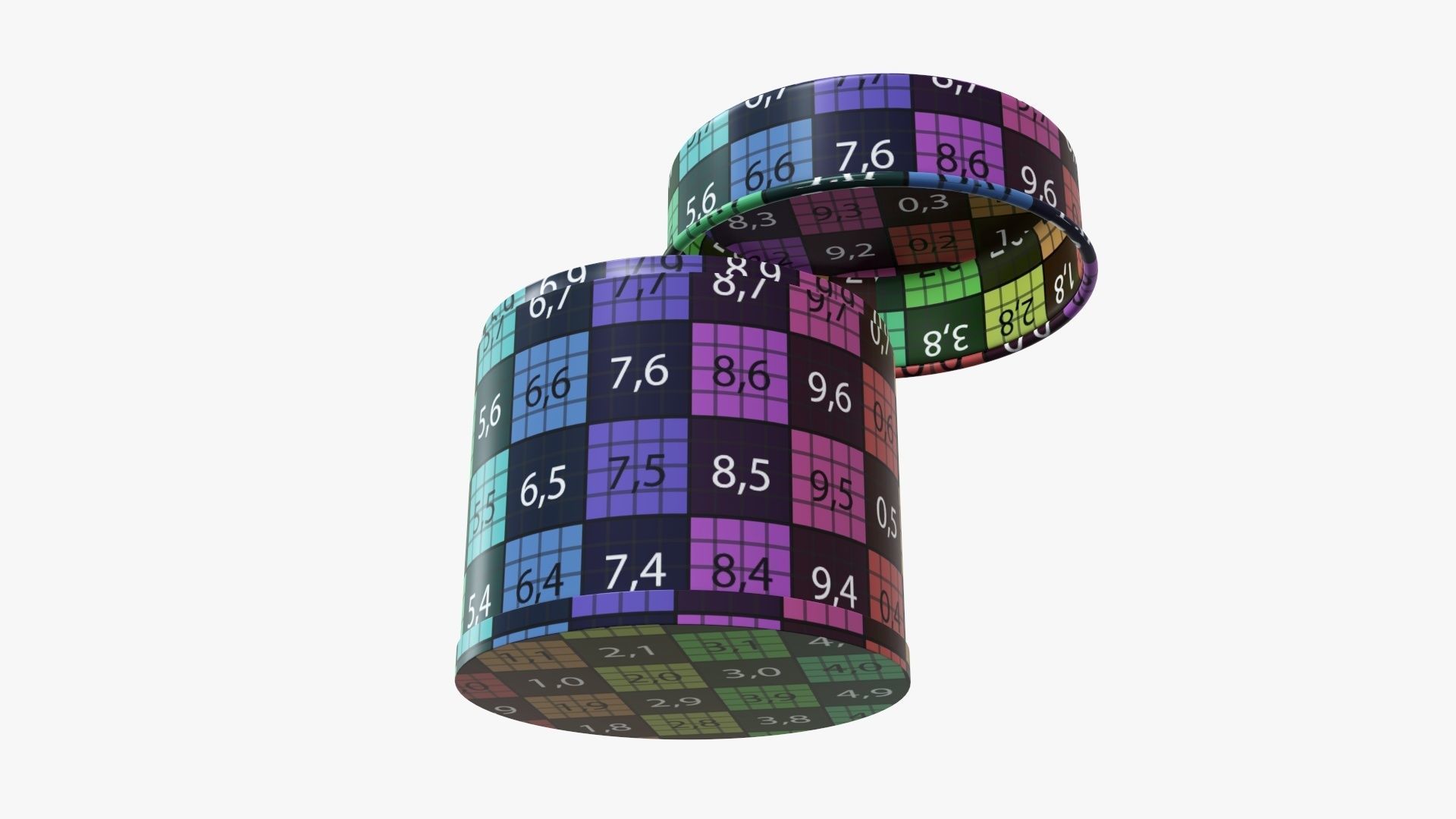 Metal tin can round tube shaped 3D model_8