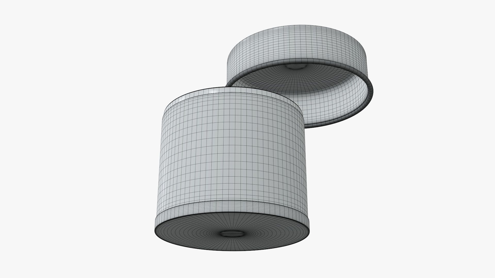 Metal tin can round tube shaped 3D model_5