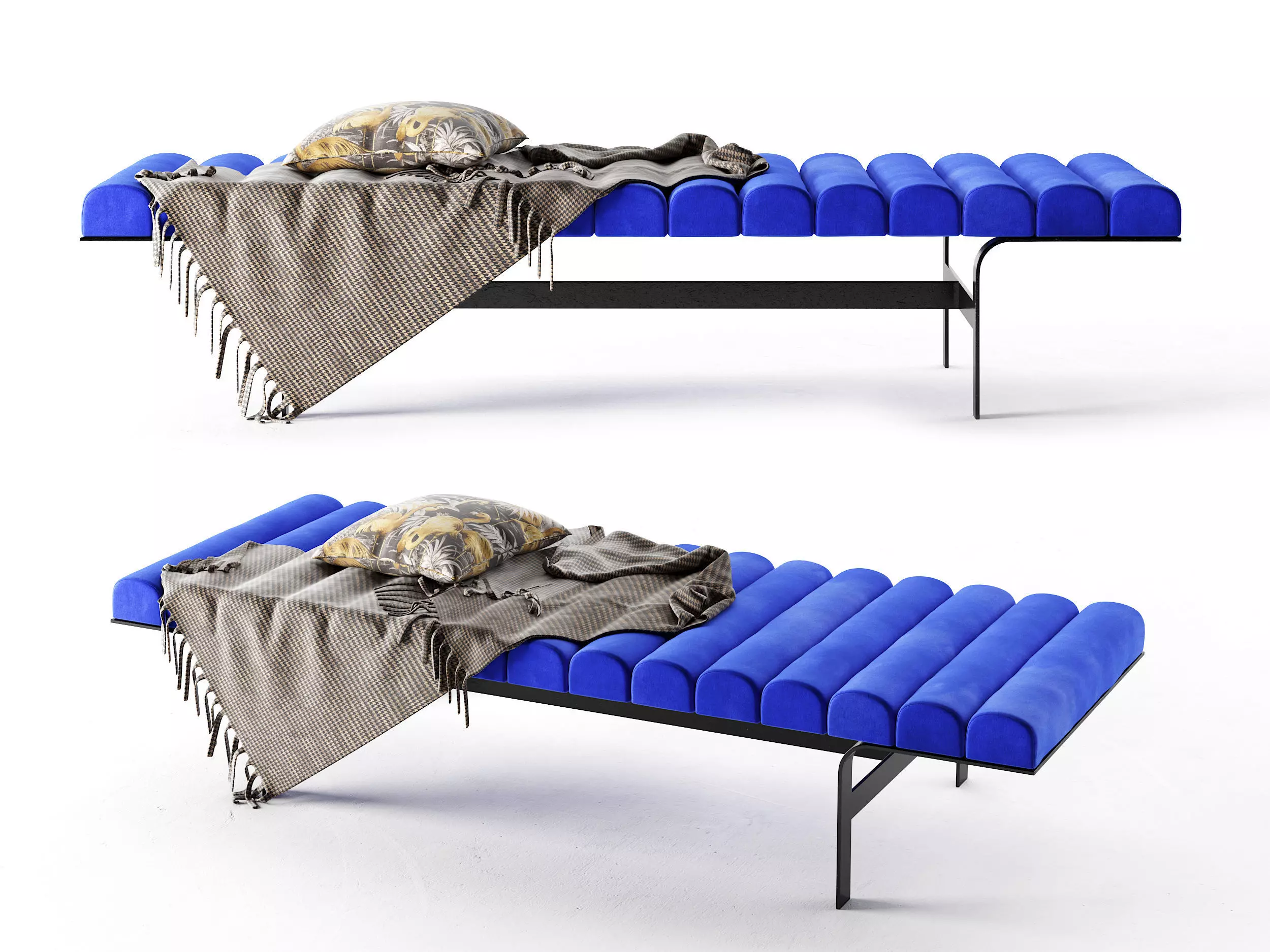 Lofton Bench Low-poly 3D model_0