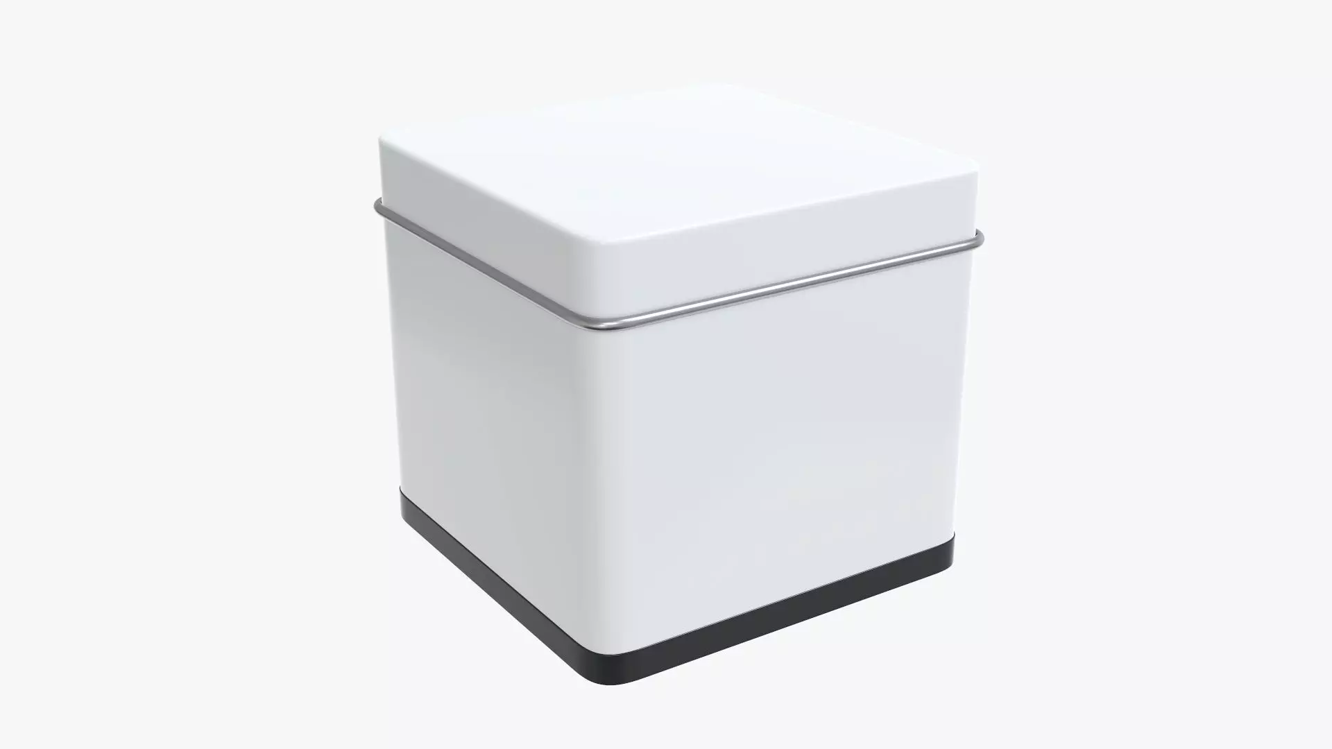 Metal tin can square shaped 3D model_0