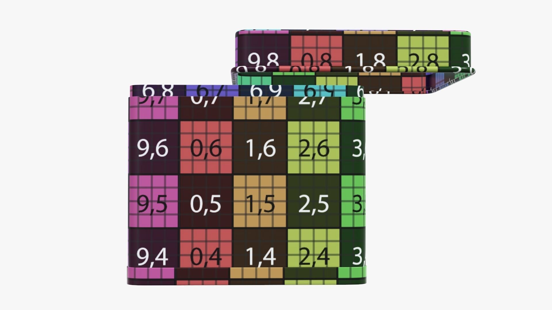 Metal tin can square shaped 3D model_9