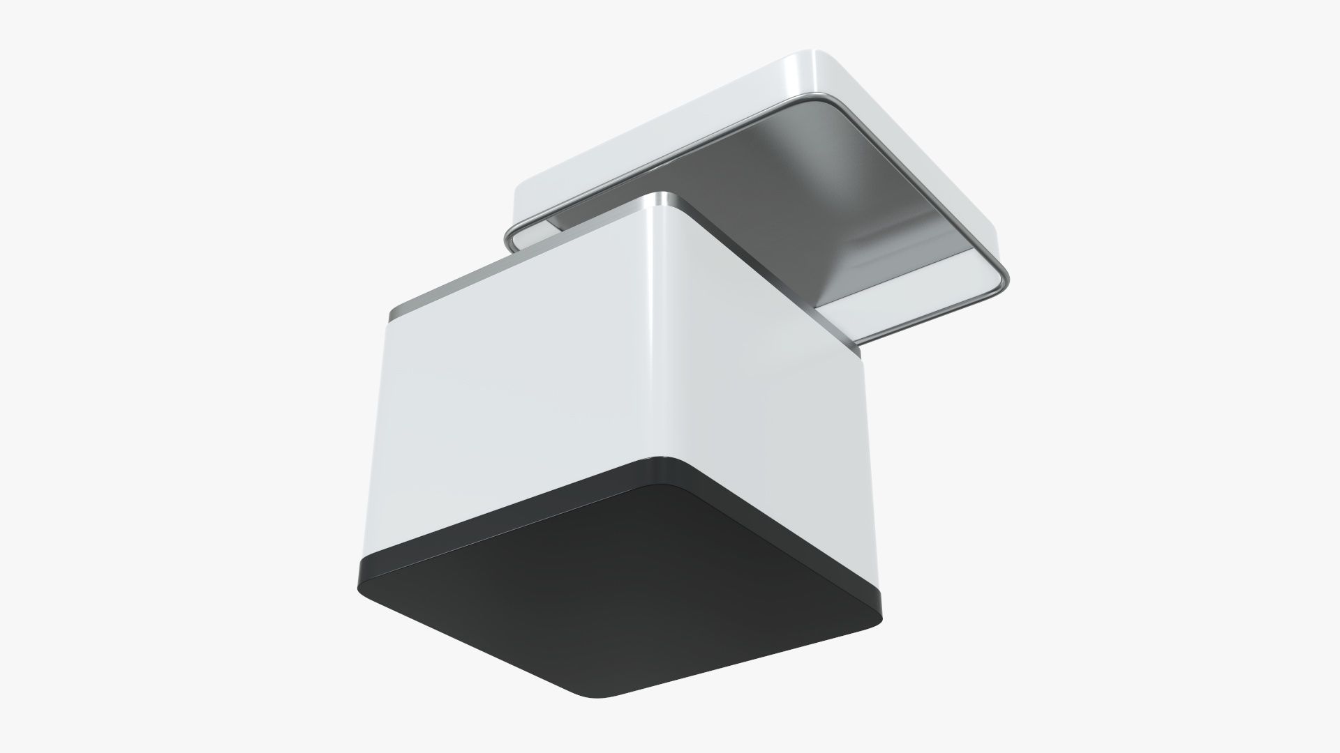 Metal tin can square shaped 3D model_2