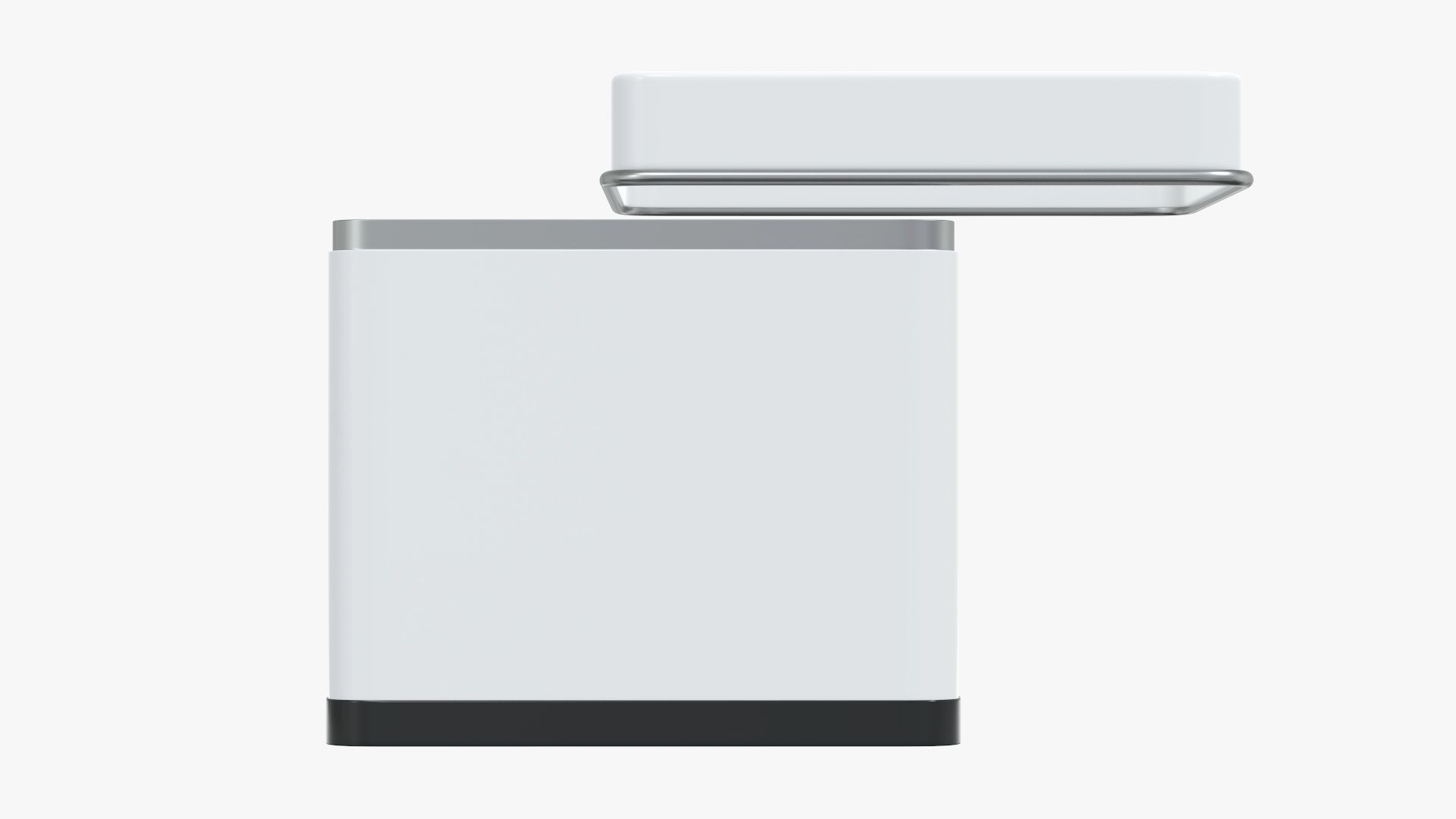 Metal tin can square shaped 3D model_3