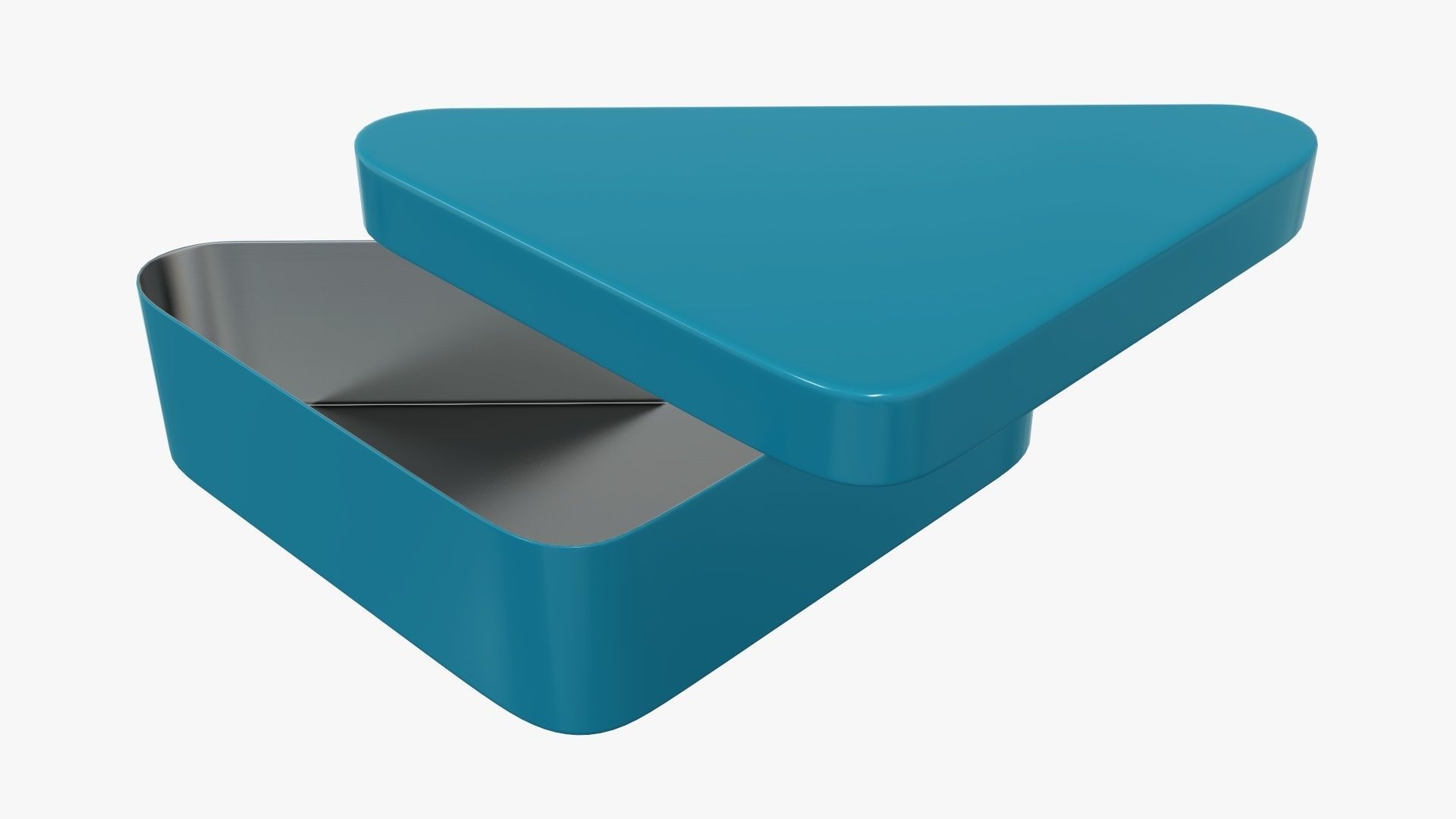 Metal tin can triangular shaped 3D model_1