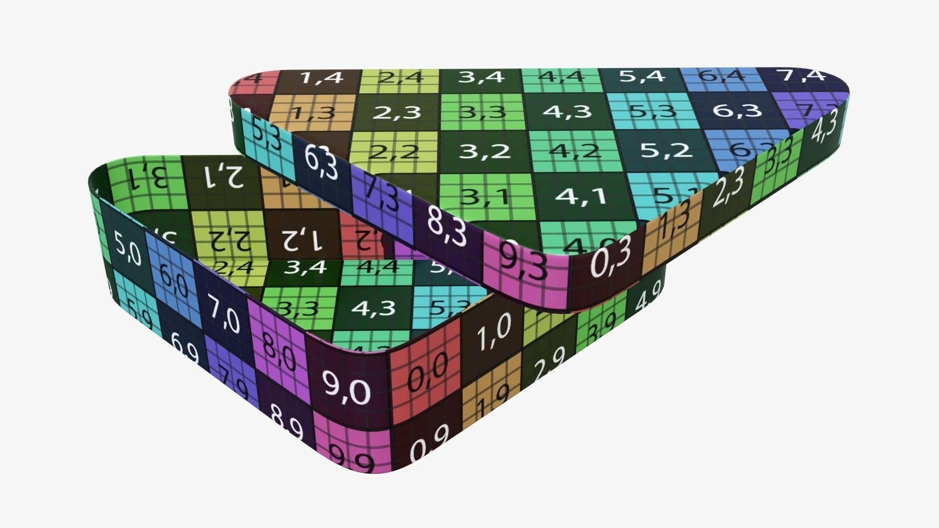 Metal tin can triangular shaped 3D model_7