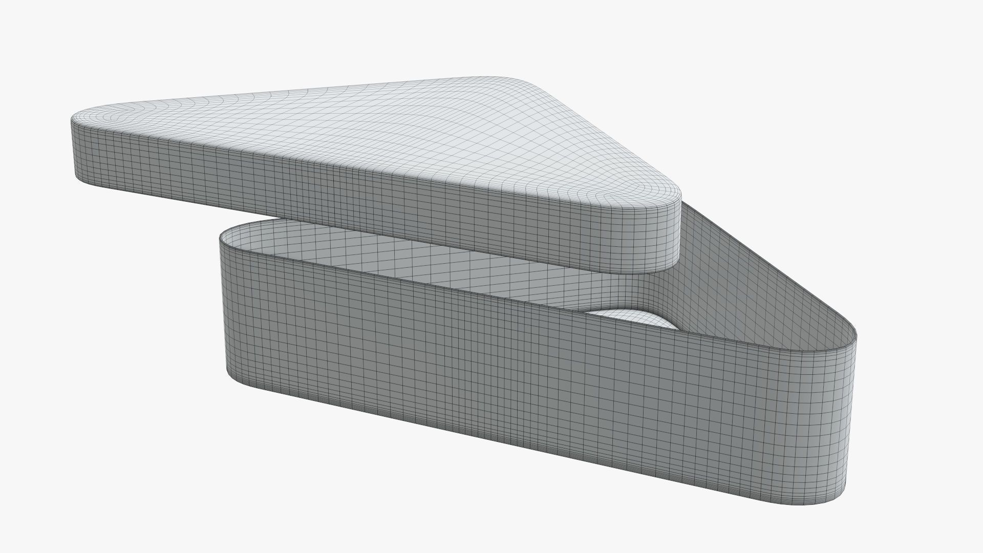 Metal tin can triangular shaped 3D model_6