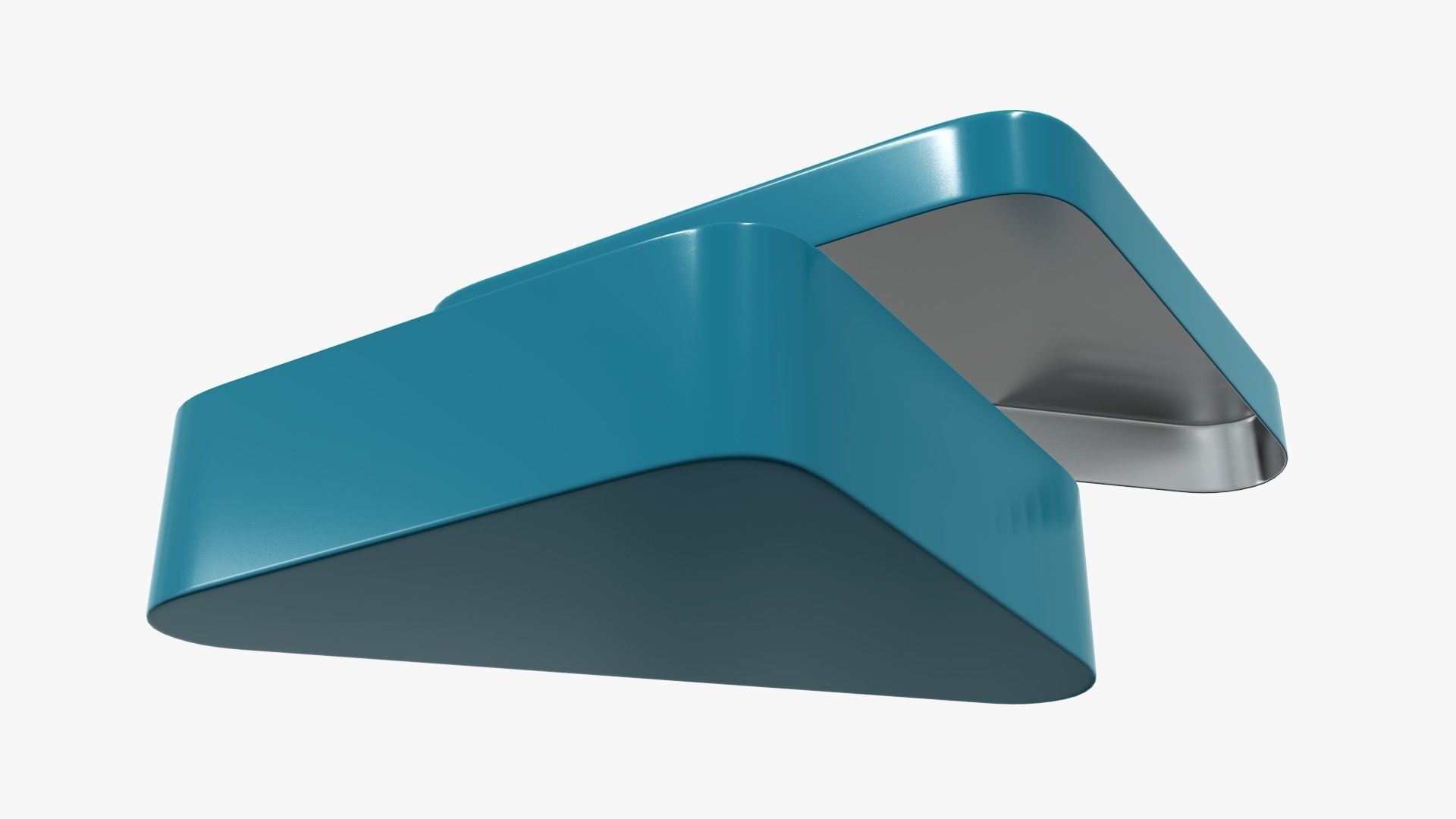 Metal tin can triangular shaped 3D model_2