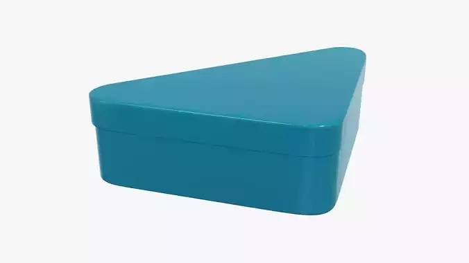 Metal tin can triangular shaped 3D model