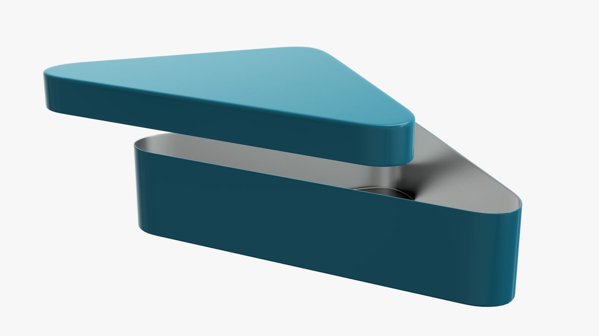 Metal tin can triangular shaped 3D model_3