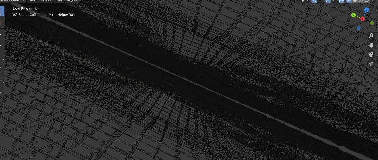 Abstract Scifi Cube Wave 3D model_4