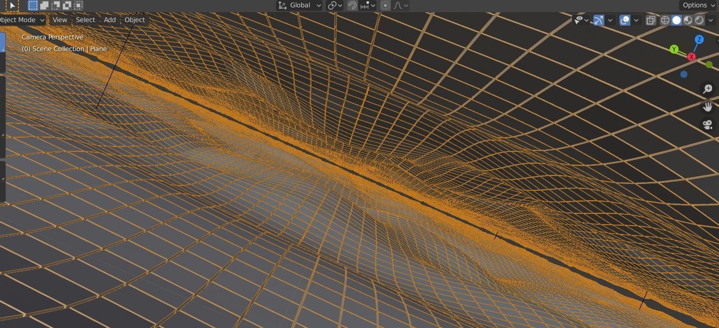 Abstract Scifi Cube Wave 3D model_3