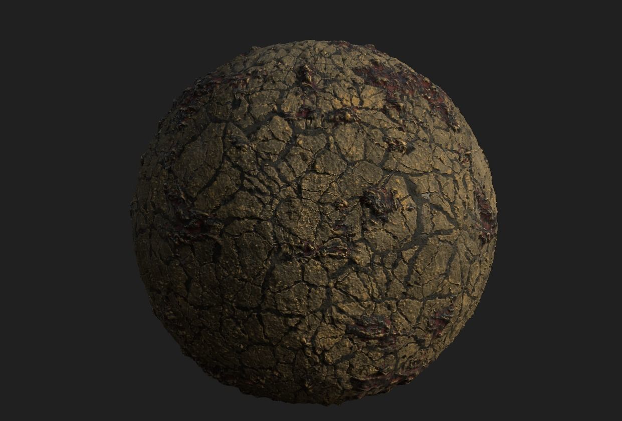 Cracked ground procedural material Texture_5