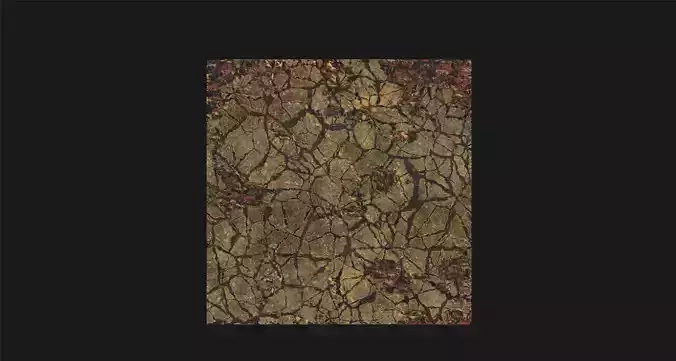 Cracked ground procedural material