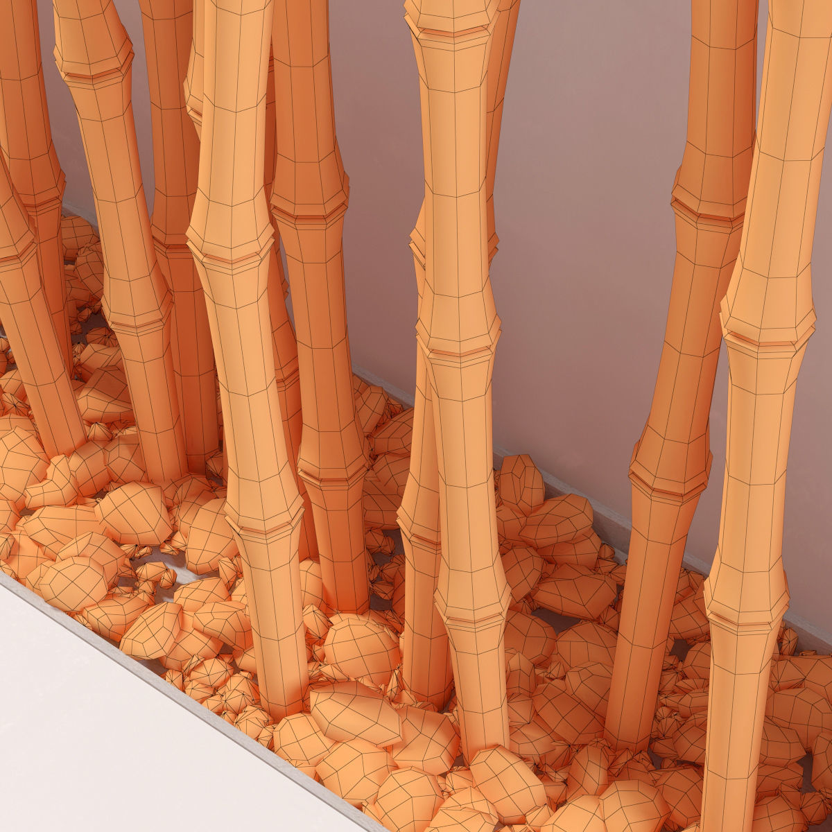 Bamboo thin branch decor n2  3D model_13