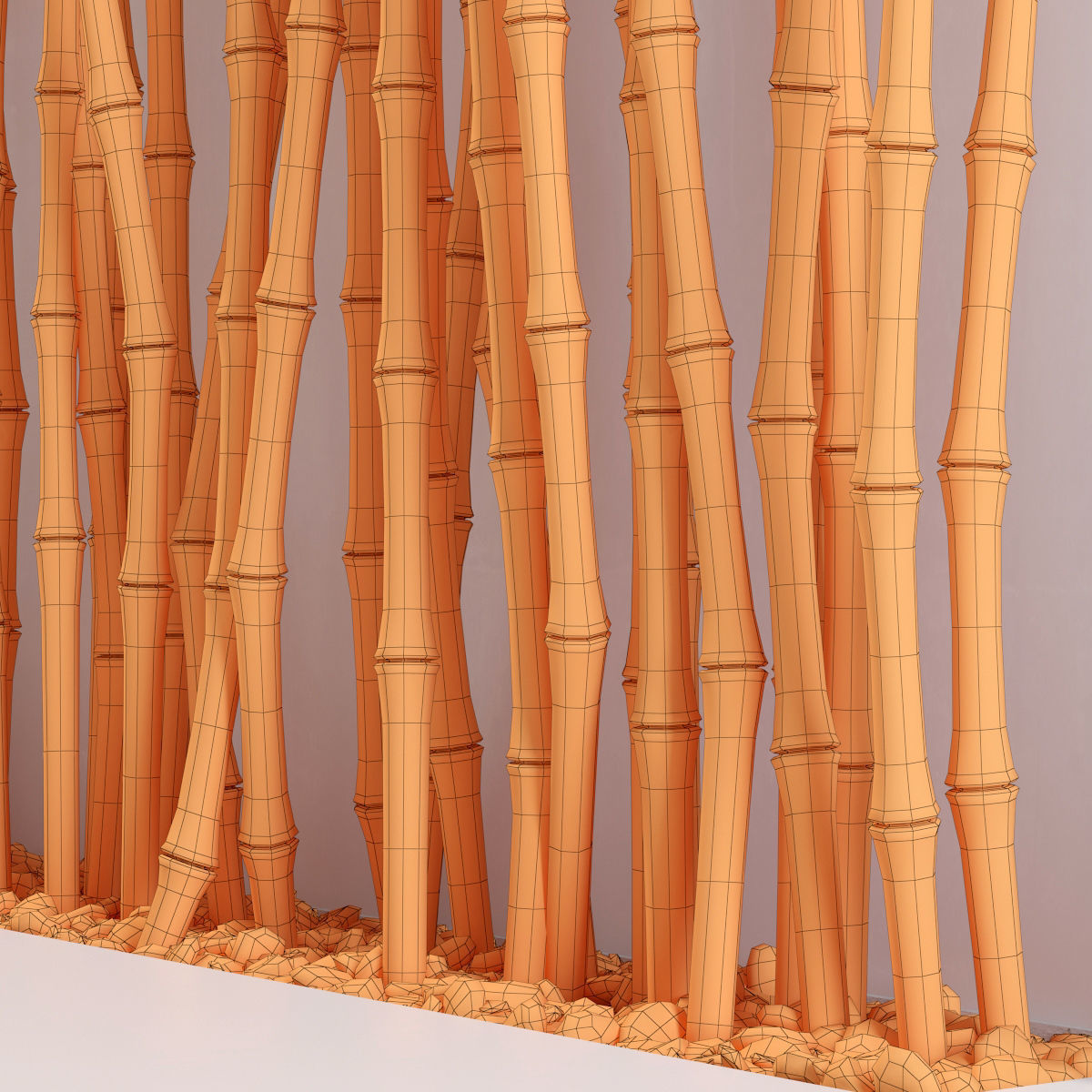 Bamboo thin branch decor n2  3D model_10