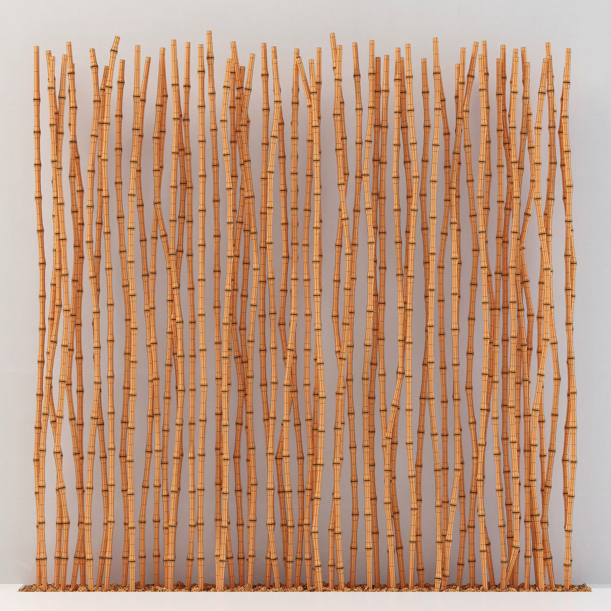 Bamboo thin branch decor n2  3D model_9