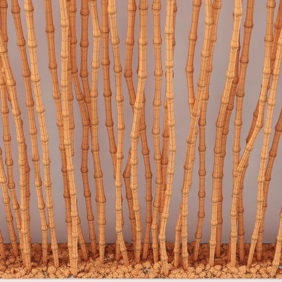 Bamboo thin branch decor n2  3D model_12