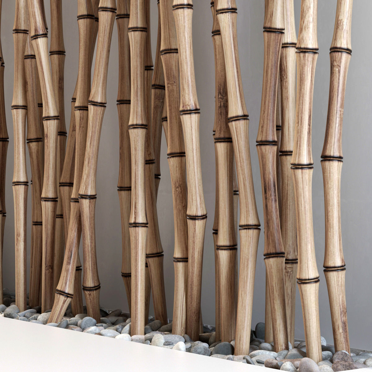 Bamboo thin branch decor n2  3D model_3