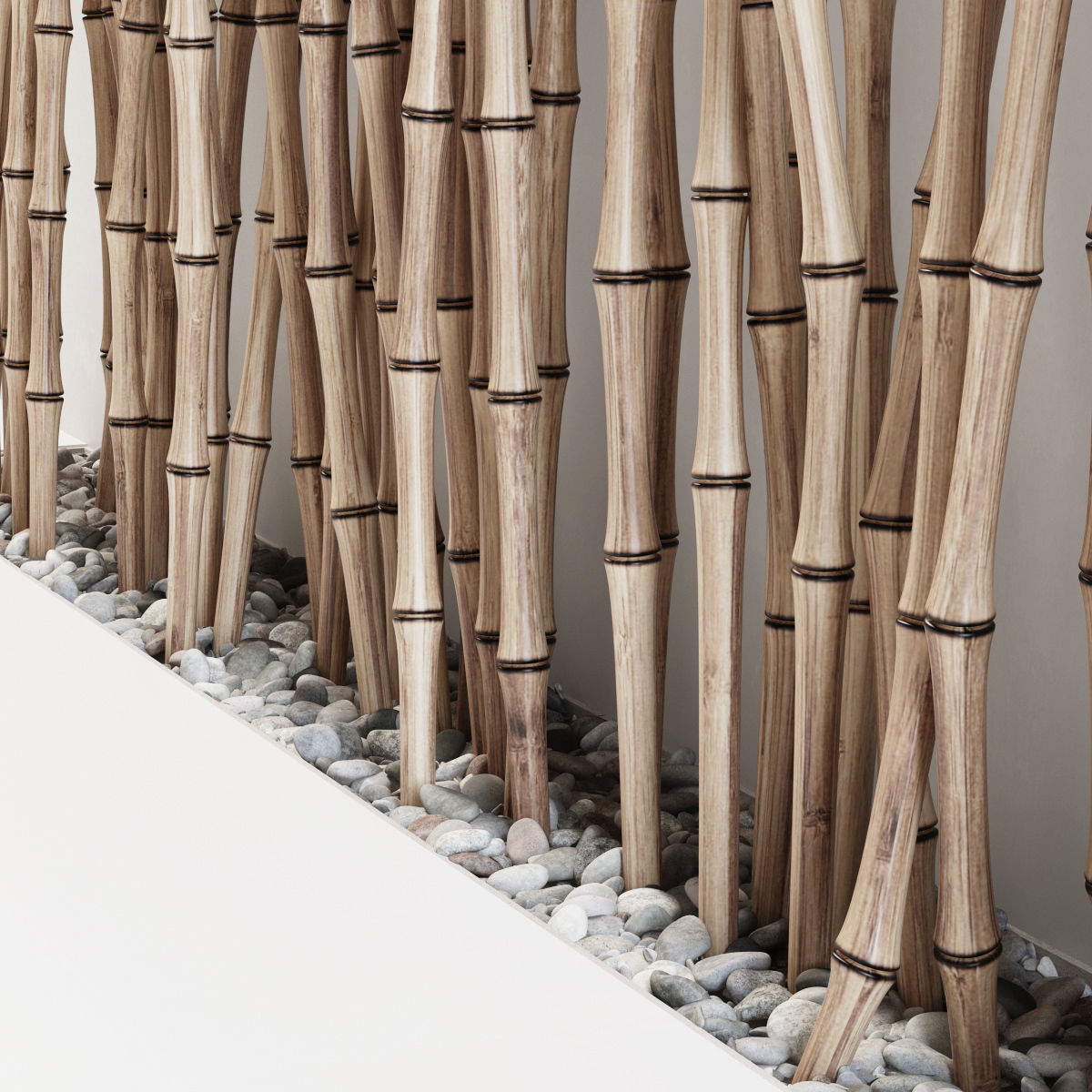 Bamboo thin branch decor n2  3D model_4