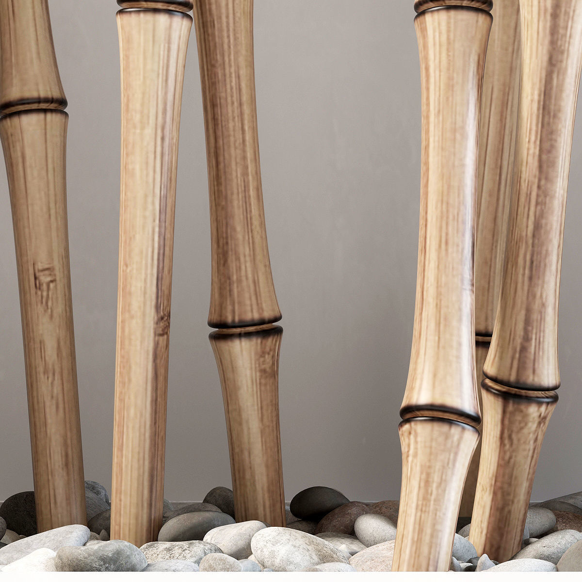 Bamboo thin branch decor n2  3D model_8