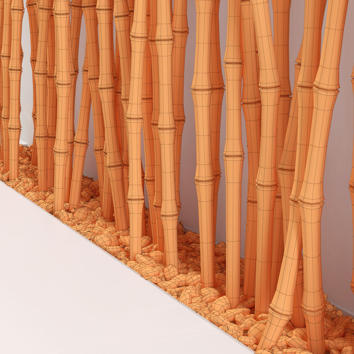 Bamboo thin branch decor n2  3D model_11