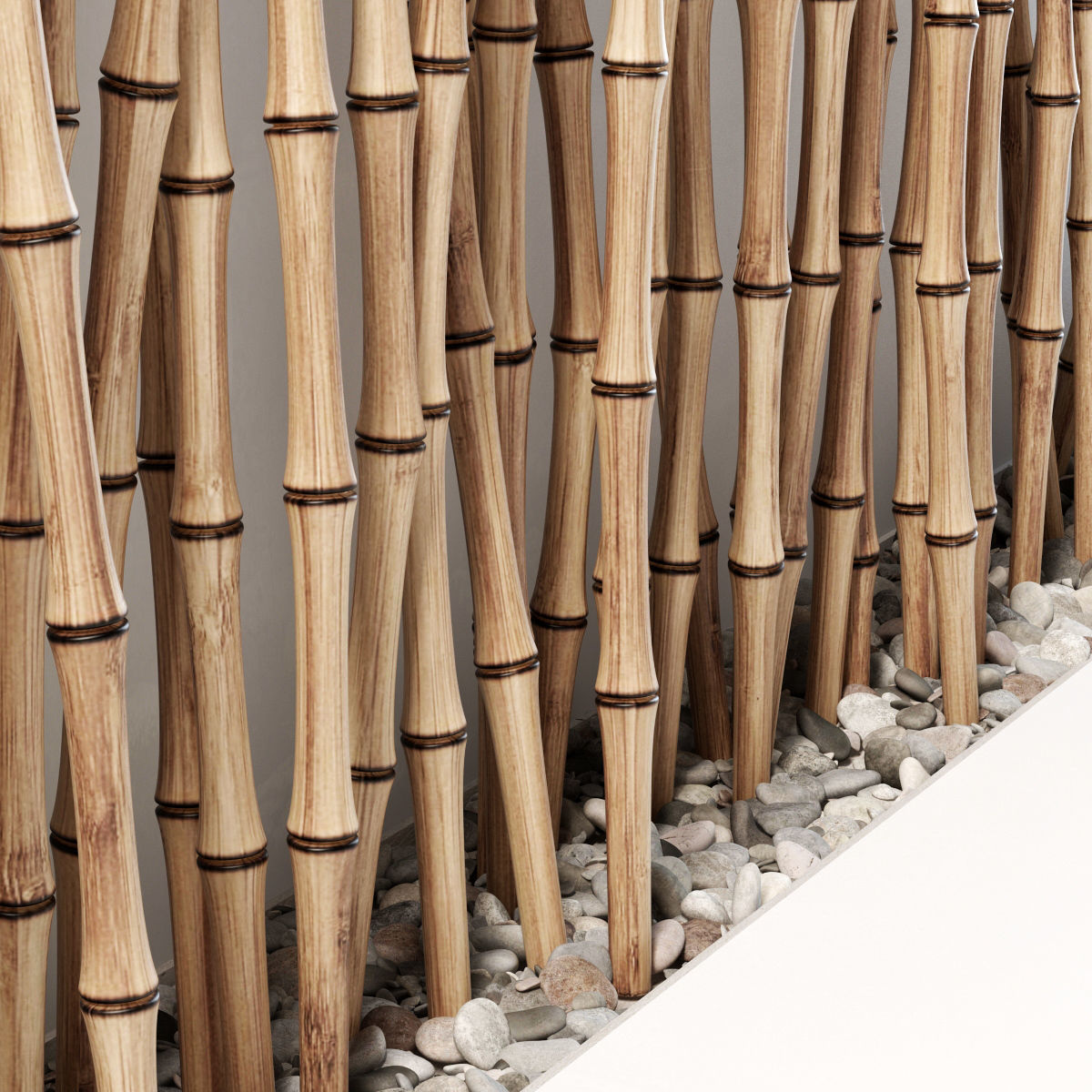 Bamboo thin branch decor n2  3D model_7
