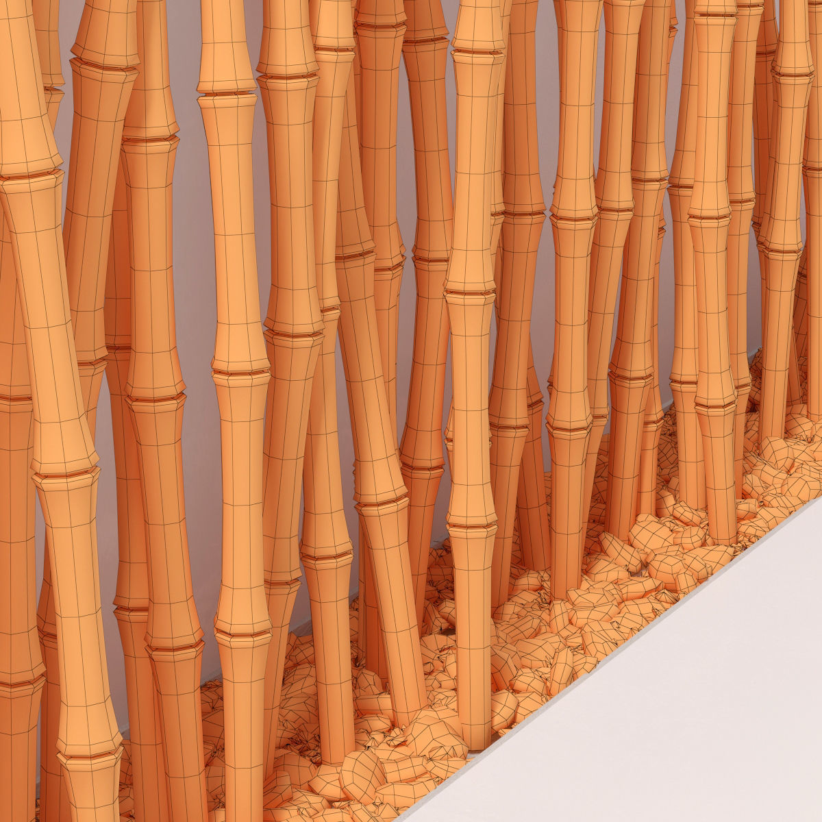 Bamboo thin branch decor n2  3D model_14