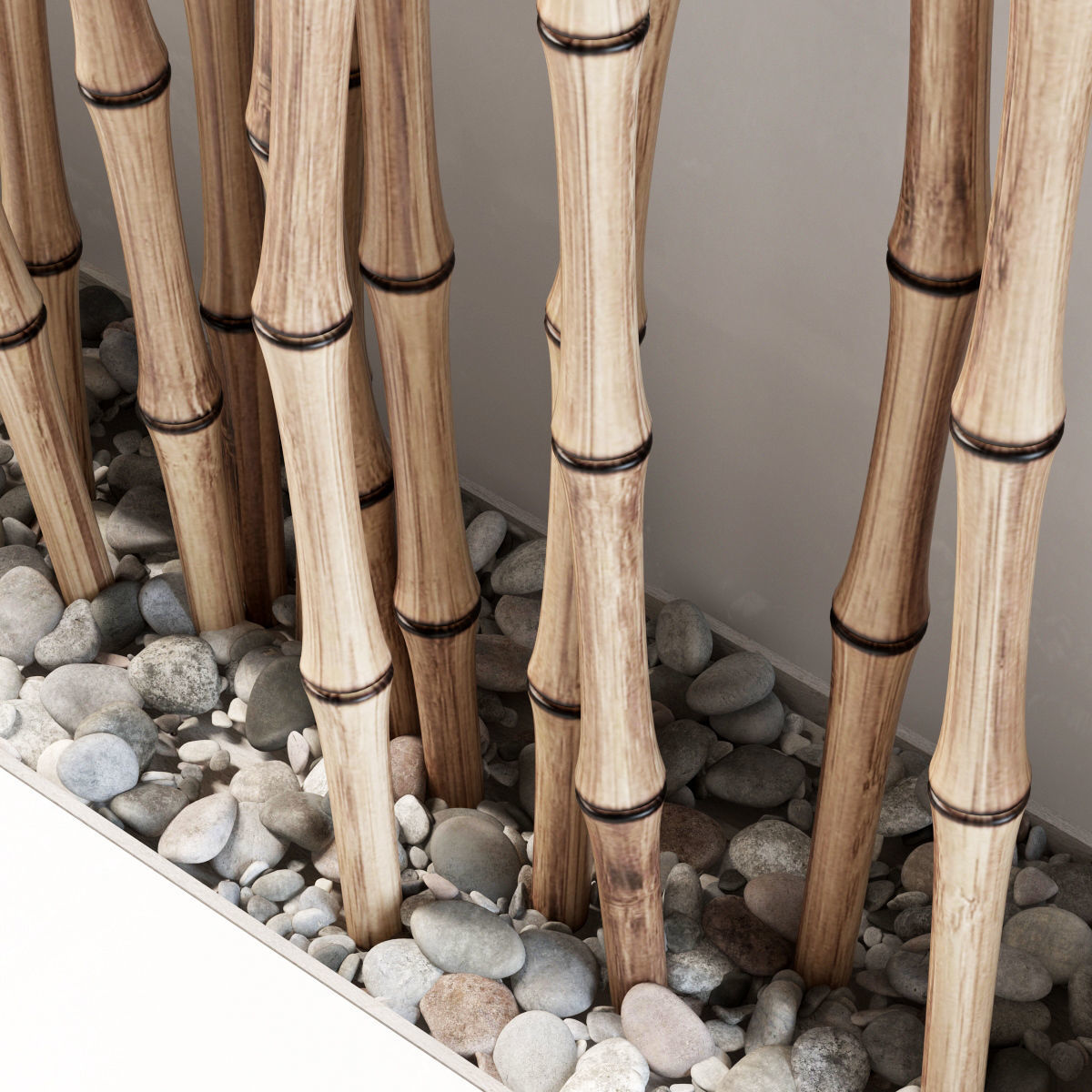 Bamboo thin branch decor n2  3D model_6