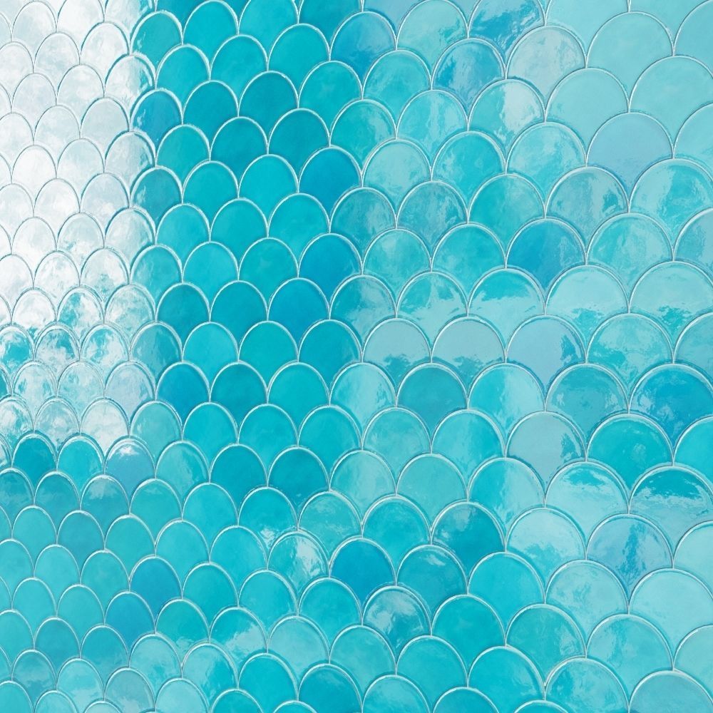 Medium Moroccan Fish Scales Wall tiles 3D model_2