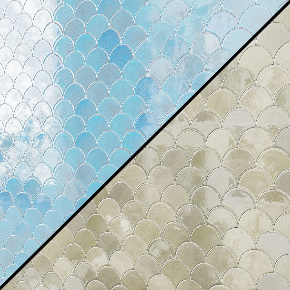 Medium Moroccan Fish Scales Wall tiles 3D model_7