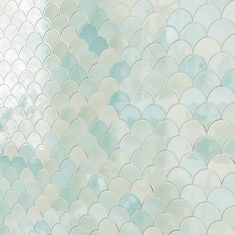 Medium Moroccan Fish Scales Wall tiles 3D model_1